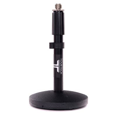 Tourtech Desktop Microphone Stand in Black - Straight